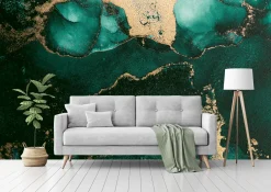 Fototapeta Ścienna Abstrakcyjny Turkusowy Marmur 90x60cm