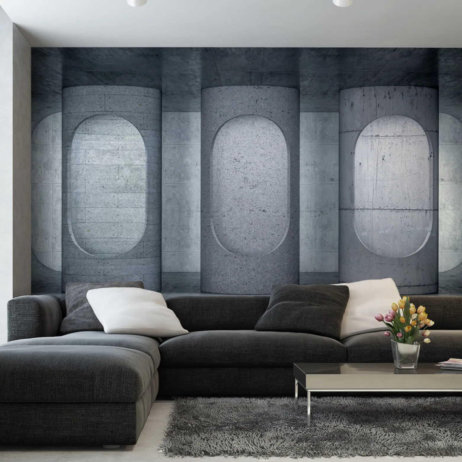 Fototapeta Ścienna BETONOWA Konstrukcja 3D 90x60cm