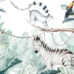Fototapeta Ścienna DŻUNGLA Zebra Liście 90x60cm