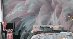 Fototapeta Ścienna Kolorowe PIÓRA 3D 90x60cm