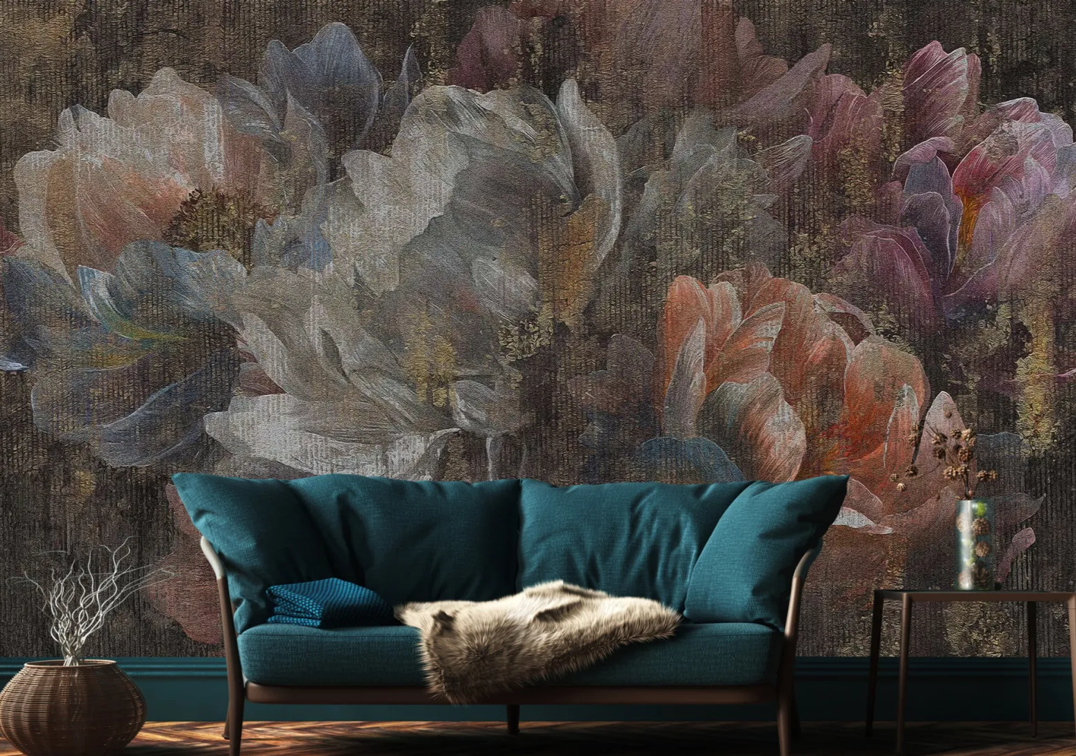 Fototapeta Ścienna Malowane Abstrakcyjne Piwonie 90x60cm