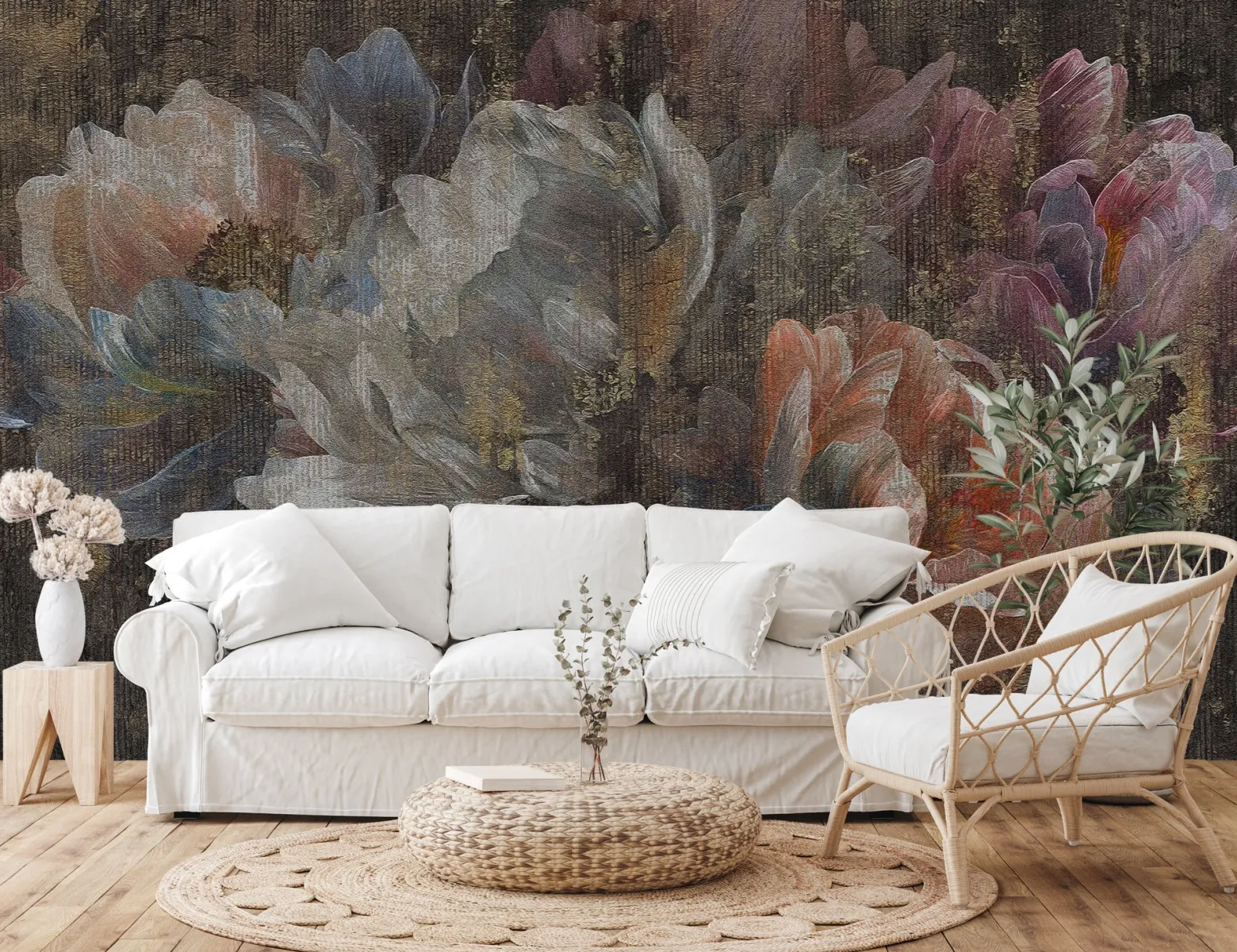Fototapeta Ścienna Malowane Abstrakcyjne Piwonie 90x60cm