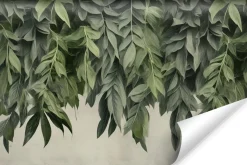Fototapeta Ścienna Zielone Liście Na Betonie 90x60cm