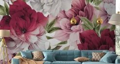 Fototapeta Delikatne Różowe PEONIE Kwiaty 90x60cm