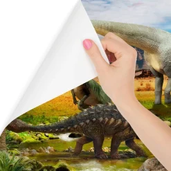 Fototapeta Dla Dzieci Dinozaury Krajobraz 3D 90x60cm