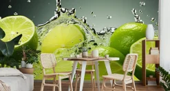 Fototapeta Do Kuchni Abstrakcyjne Limonki Owoce 135x90cm