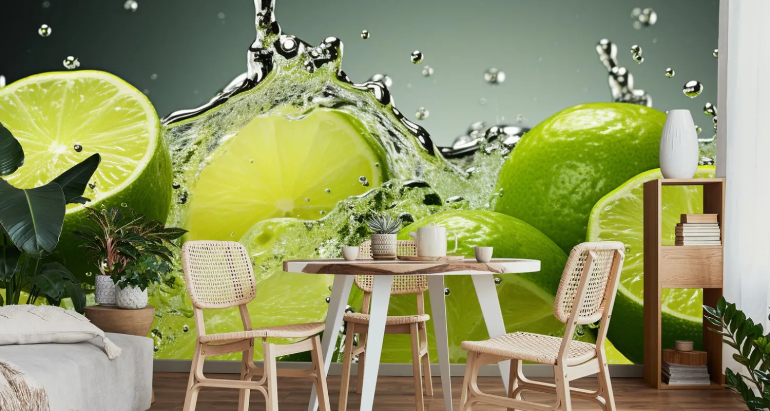 Fototapeta Do Kuchni Abstrakcyjne Limonki Owoce 135x90cm