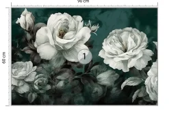 Fototapeta Do Salonu Akwarelowe Białe Peonie 90x60cm