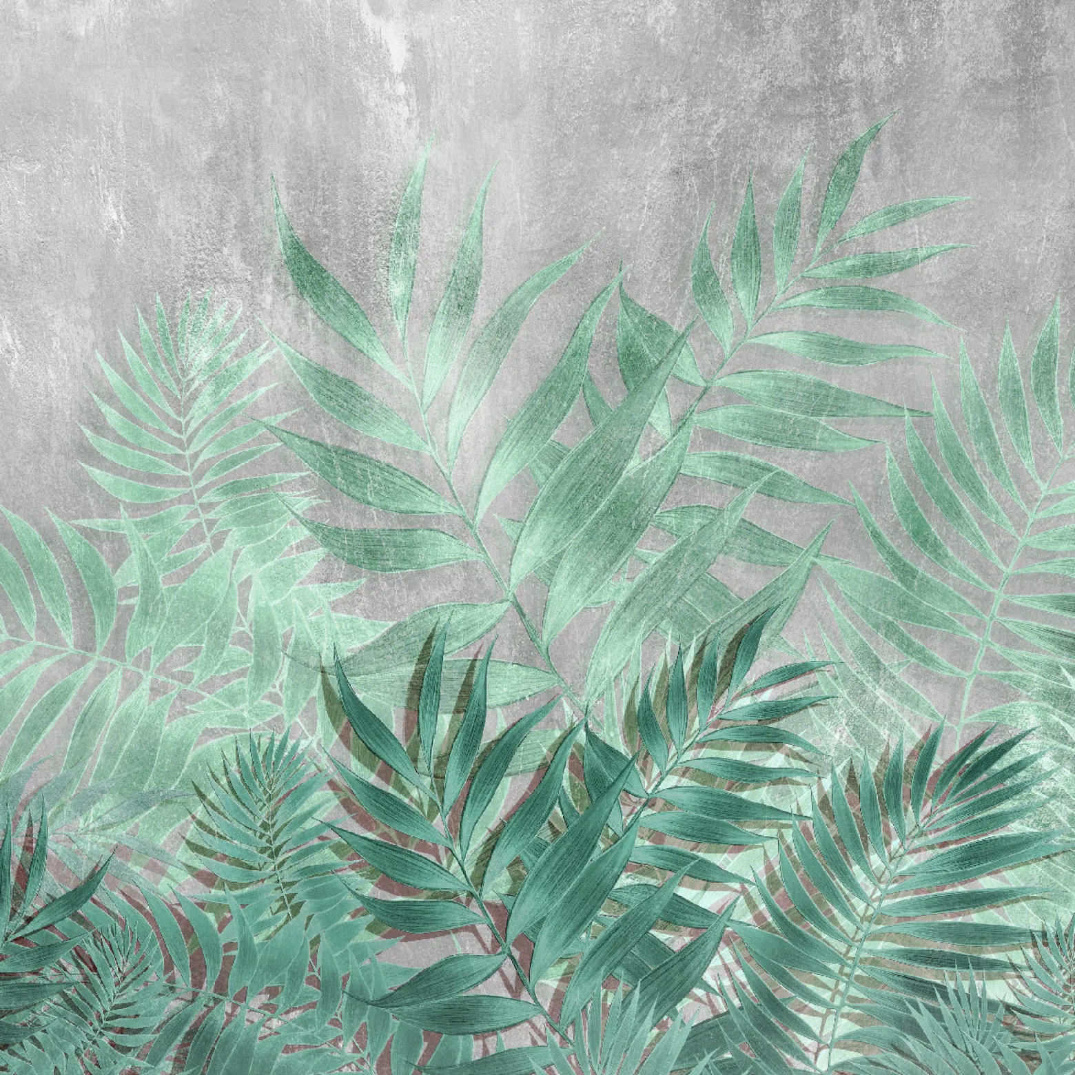Fototapeta Do Salonu LIŚCIE Beton Natura 90x60cm