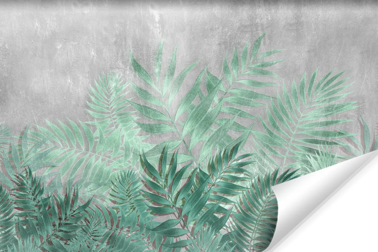 Fototapeta Do Salonu LIŚCIE Beton Natura 90x60cm
