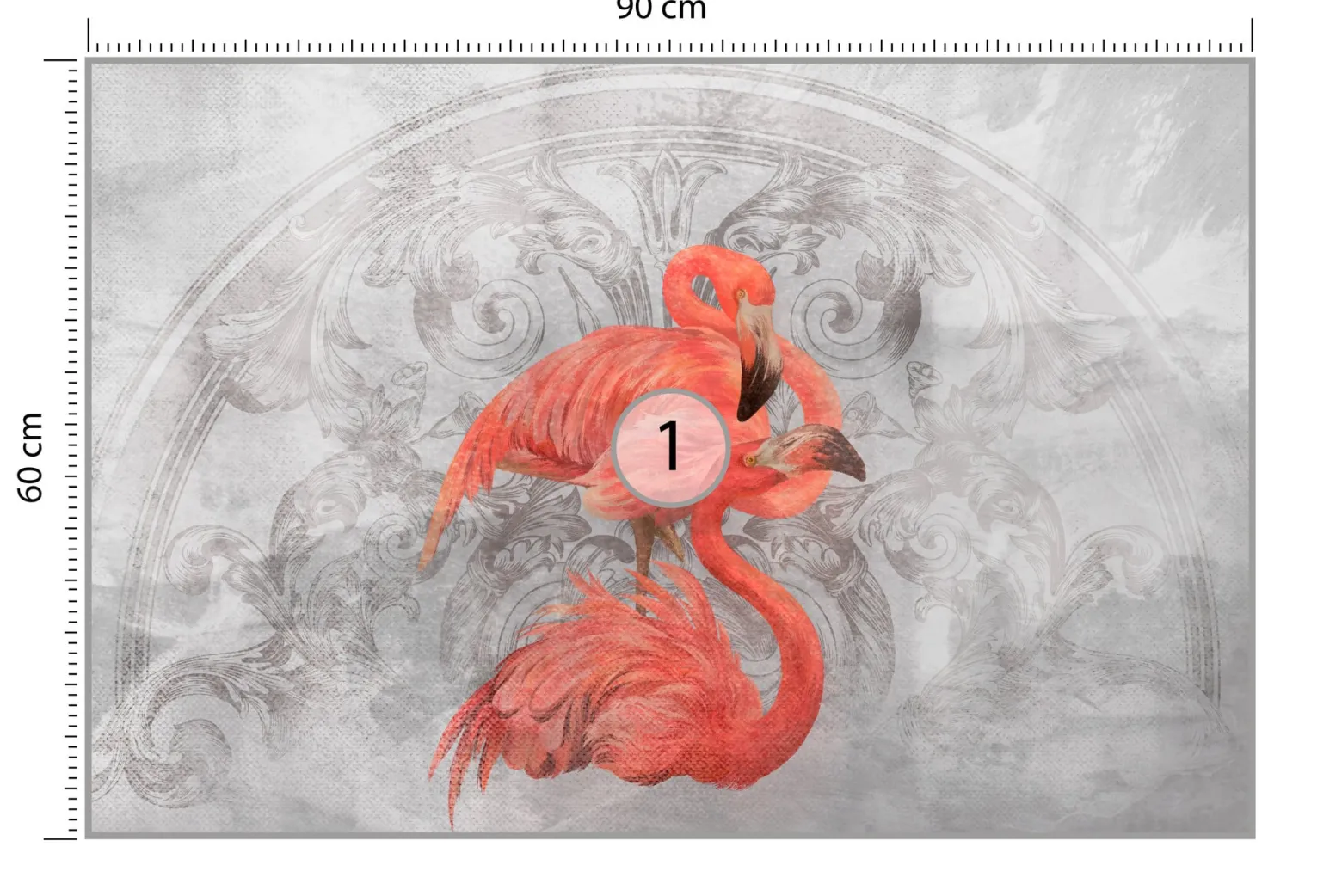 Fototapeta Do Sypialni Flamingi Na Betonie Mural 90x60cm