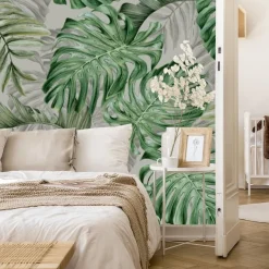 Fototapeta Do Sypialni Liście MONSTERA 3D 90x60cm