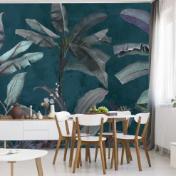 Fototapeta Drzewa Bananowe Na Ciemnym Tle 90x60cm