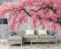Fototapeta Drzewo Różowy Na Flizelinie Do Sypialni Salonu 250x175