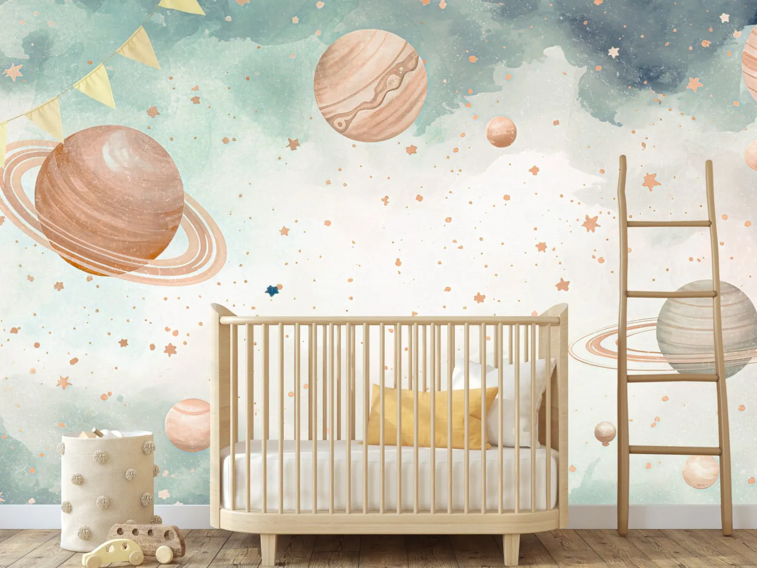 Fototapeta Dziecięca Kosmos W Stylu Boho 90x60cm