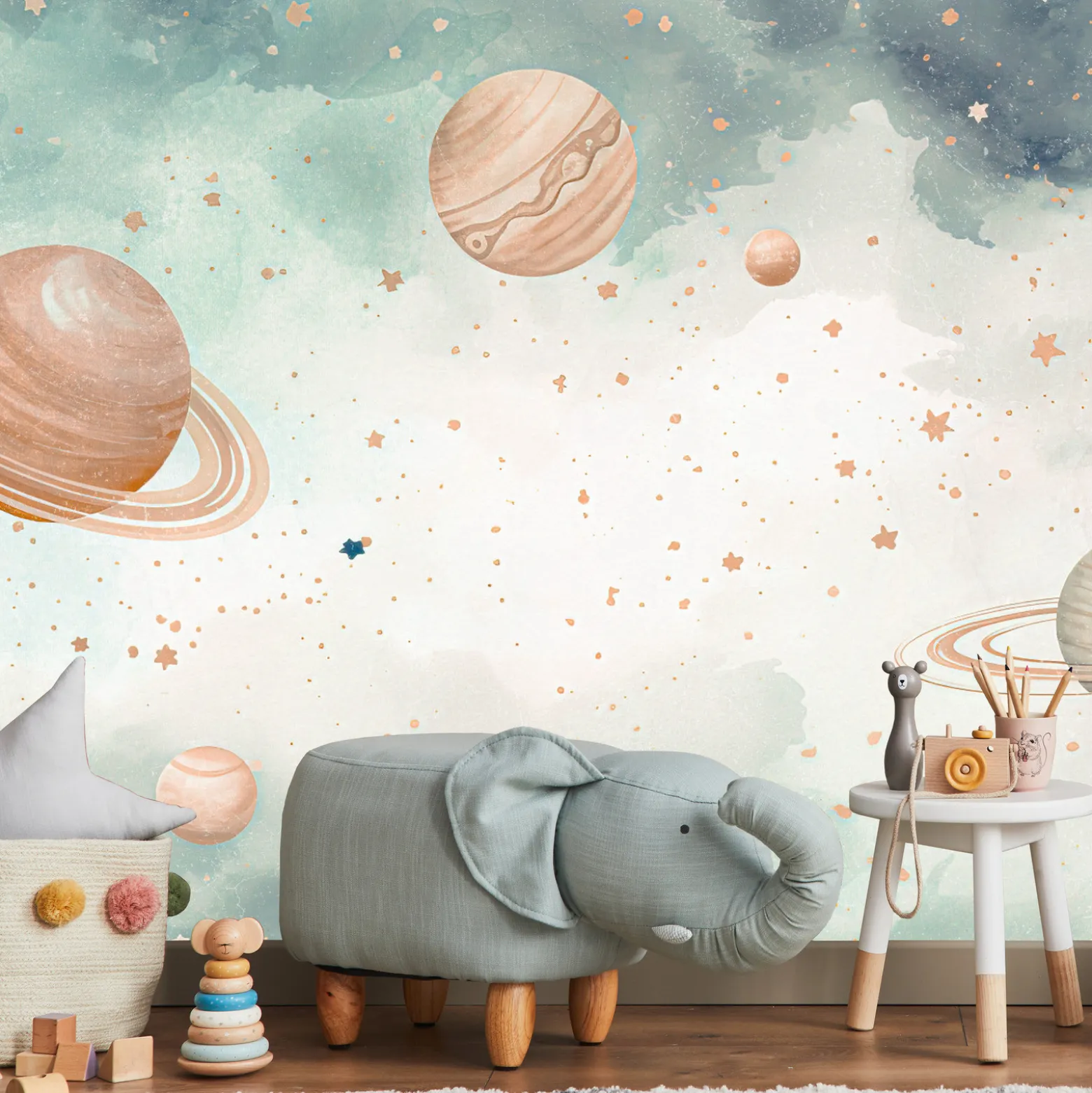 Fototapeta Dziecięca Kosmos W Stylu Boho 90x60cm