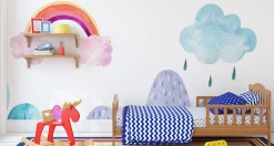 Fototapeta Dziecięca Malowane GÓRY W Stylu Boho 90x60cm