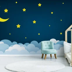 Fototapeta Dziecięca NIEBO Księżyc Gwiazdy Noc 90x60cm