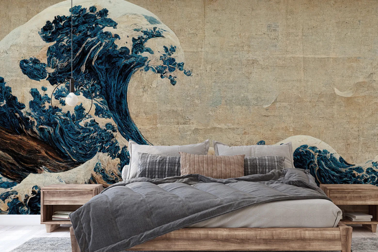Fototapeta FALE Ocean Japoński Styl Vintage 90x60cm