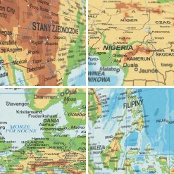 Fototapeta Fizyczna Mapa Świata 90x60cm