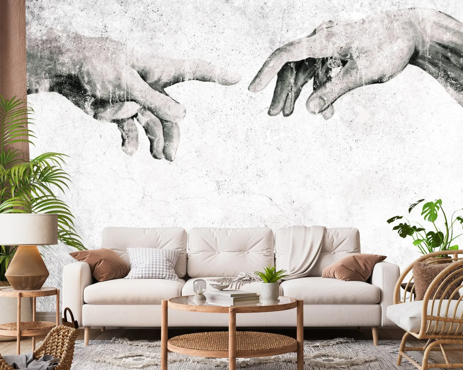 Fototapeta Fresk Stworzenie Adama 90x60cm