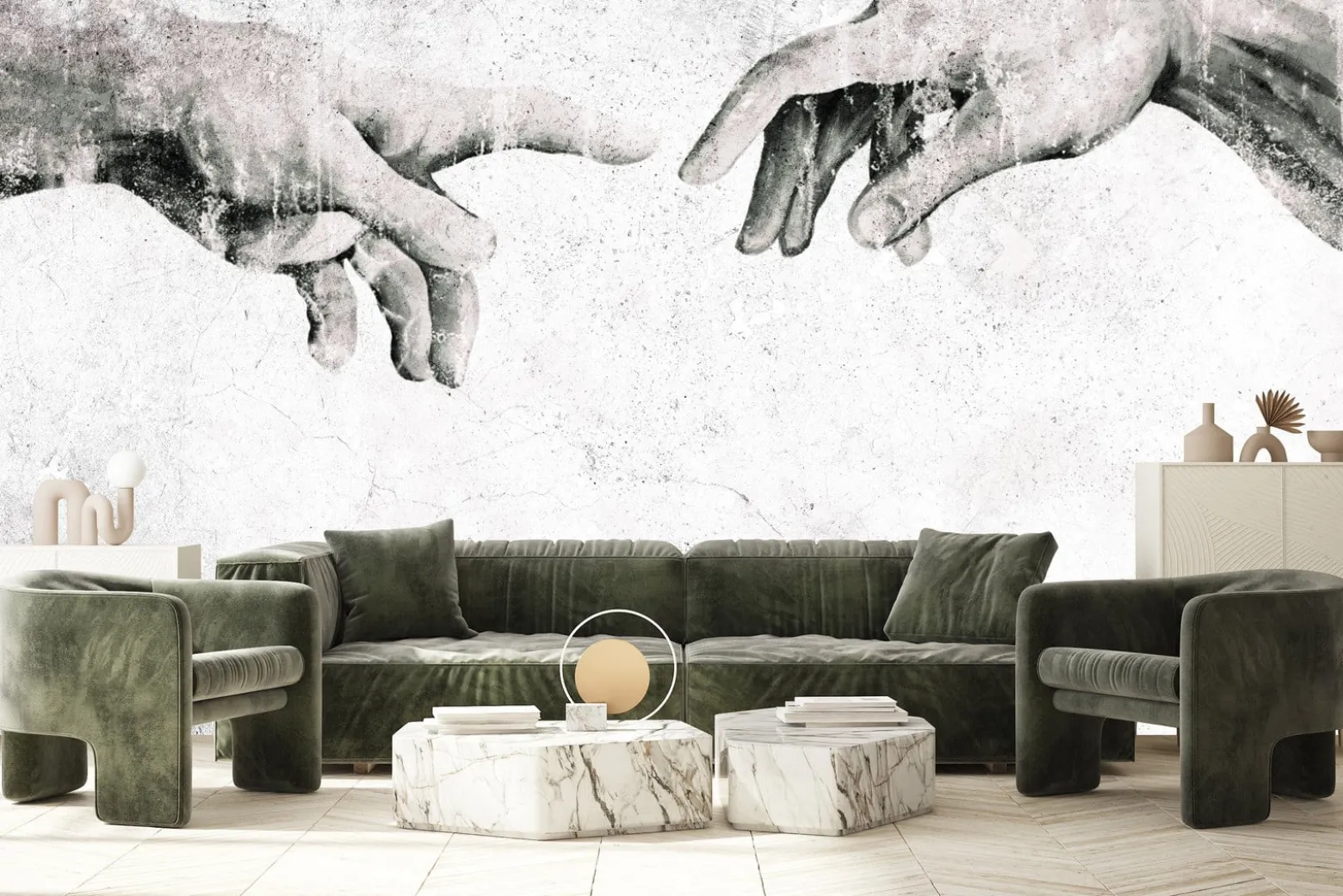 Fototapeta Fresk Stworzenie Adama 90x60cm