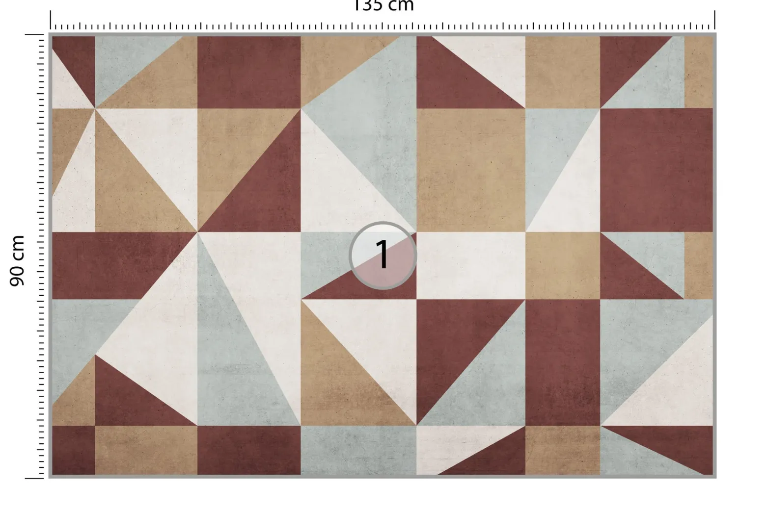 Fototapeta Geometryczna Abstrakcja Retro 135x90cm