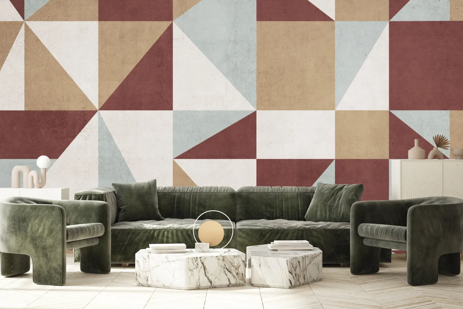 Fototapeta Geometryczna Abstrakcja Retro 135x90cm