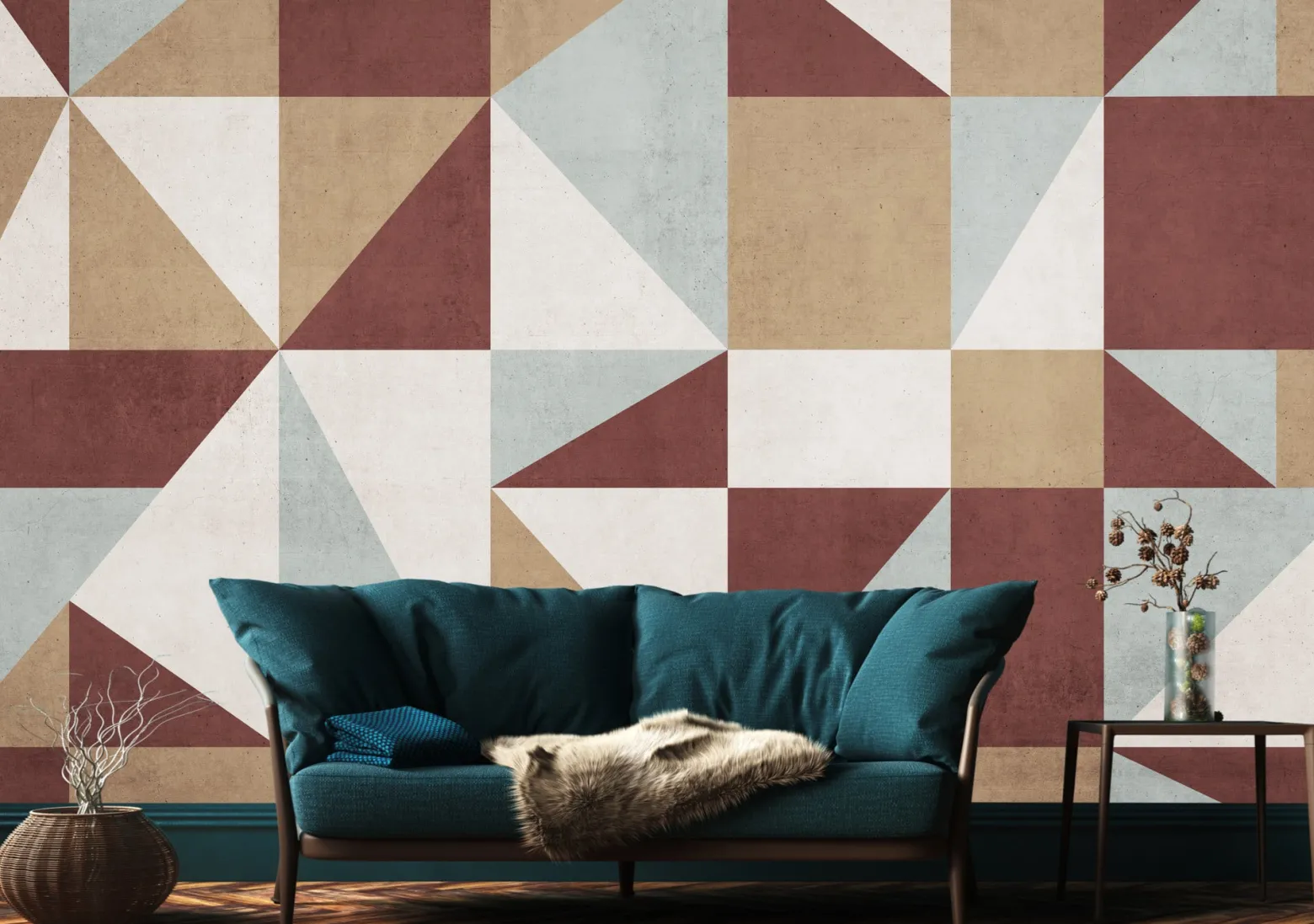 Fototapeta Geometryczna Abstrakcja Retro 135x90cm