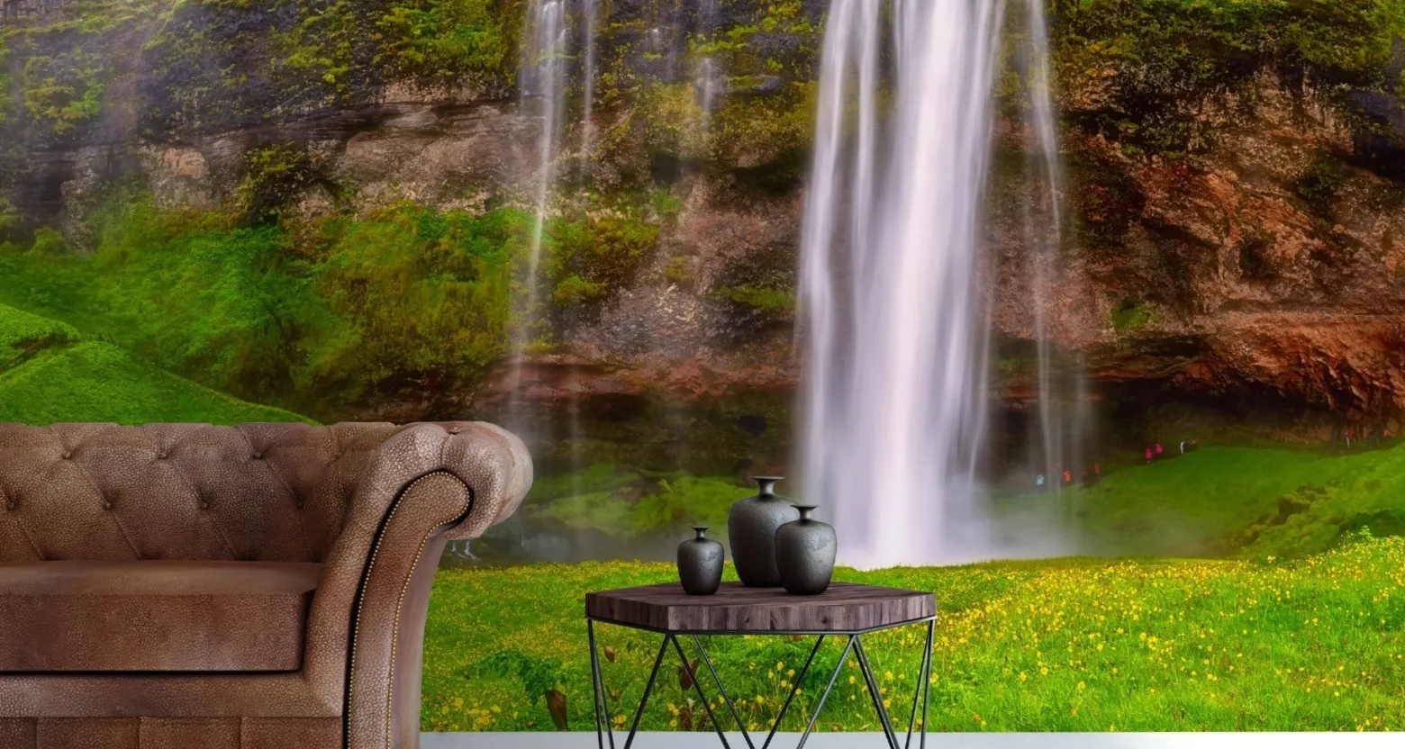 Fototapeta Klif WODOSPAD Natura Pejzaż 3D 90x60cm