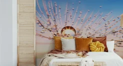 Fototapeta Krople Deszczu Na Dmuchawcu Efekt 3D 90x60cm