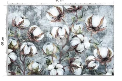 Fototapeta Kulki Bawełny Na Betonie 90x60cm