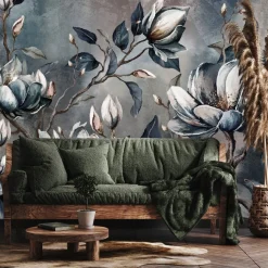 Fototapeta Kwiaty Magnolii Na Betonie 90x60cm