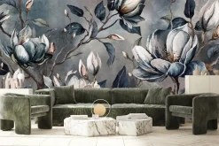 Fototapeta Kwiaty Magnolii Na Betonie 90x60cm
