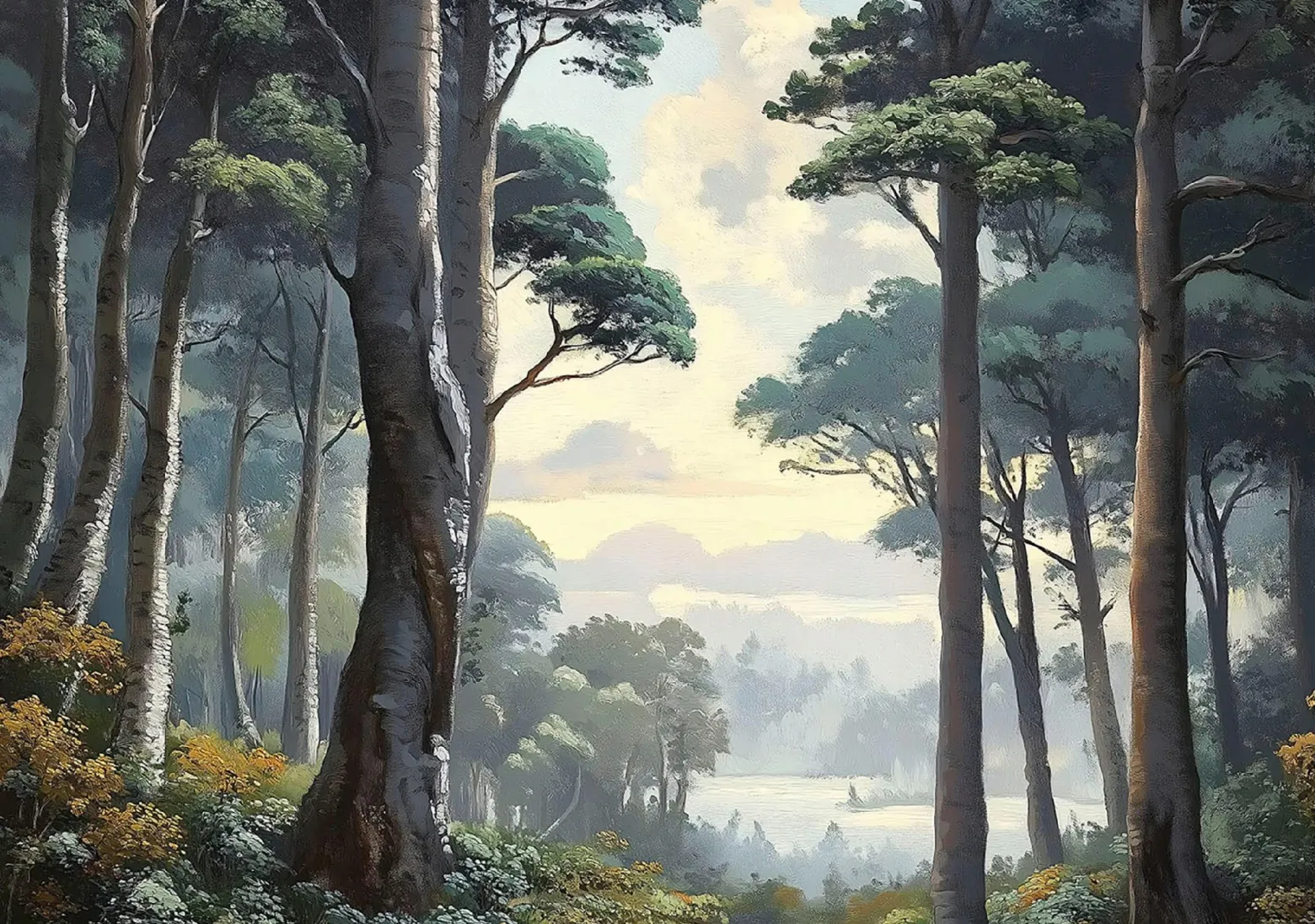 Fototapeta las 3d drzewa natura krajobraz na ścianę sypialnia salon 250x175