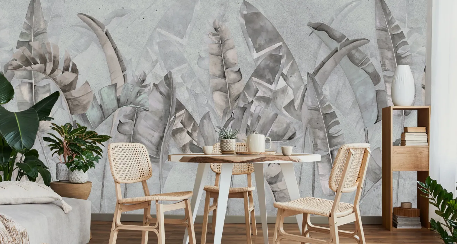 Fototapeta Liście Bananowca Abstrakcja 90x60cm