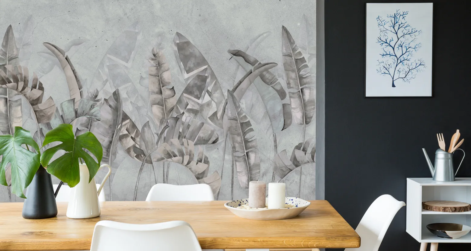 Fototapeta Liście Bananowca Abstrakcja 90x60cm