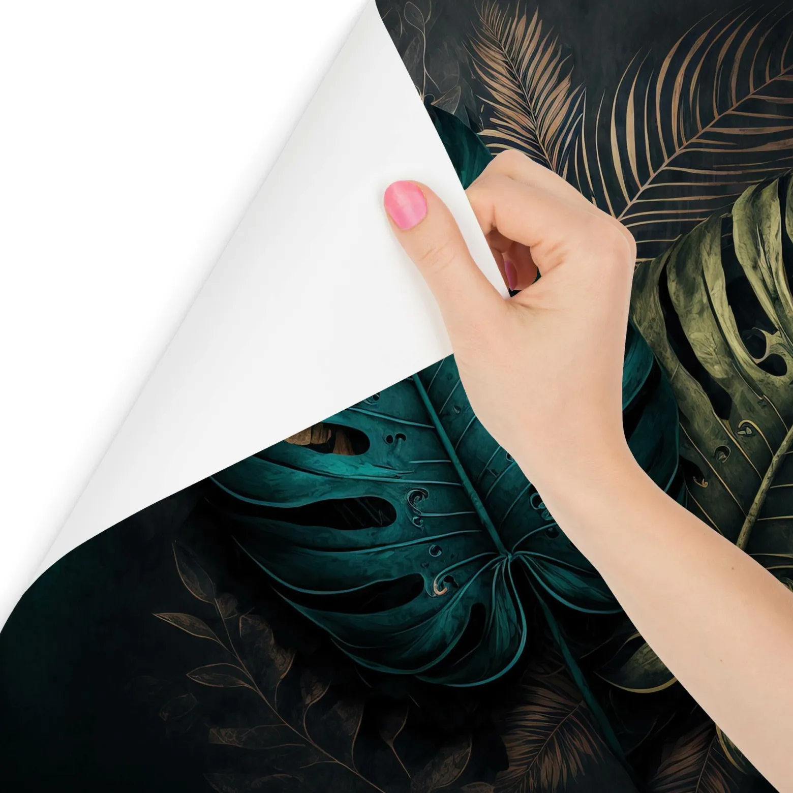 Fototapeta Liście MONSTERA Abstrakcja 3D 90x60cm