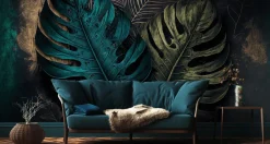 Fototapeta Liście MONSTERA Abstrakcja 3D 90x60cm