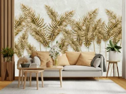 Fototapeta Liście Palmowe Na Betonie 90x60cm