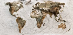 Fototapeta Mapa Świata Z Efektem 3D 90x60cm