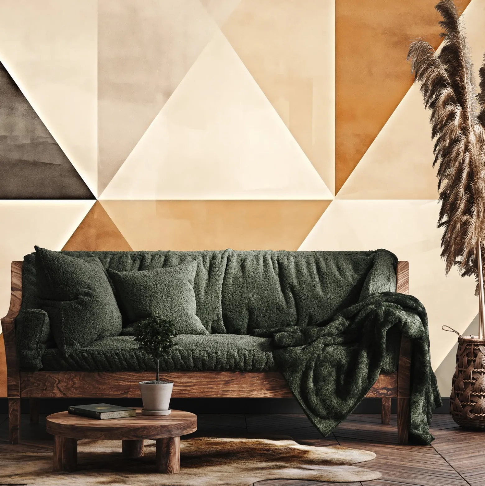 Fototapeta Minimalistyczne Trójkąty Styl Boho 460x300cm