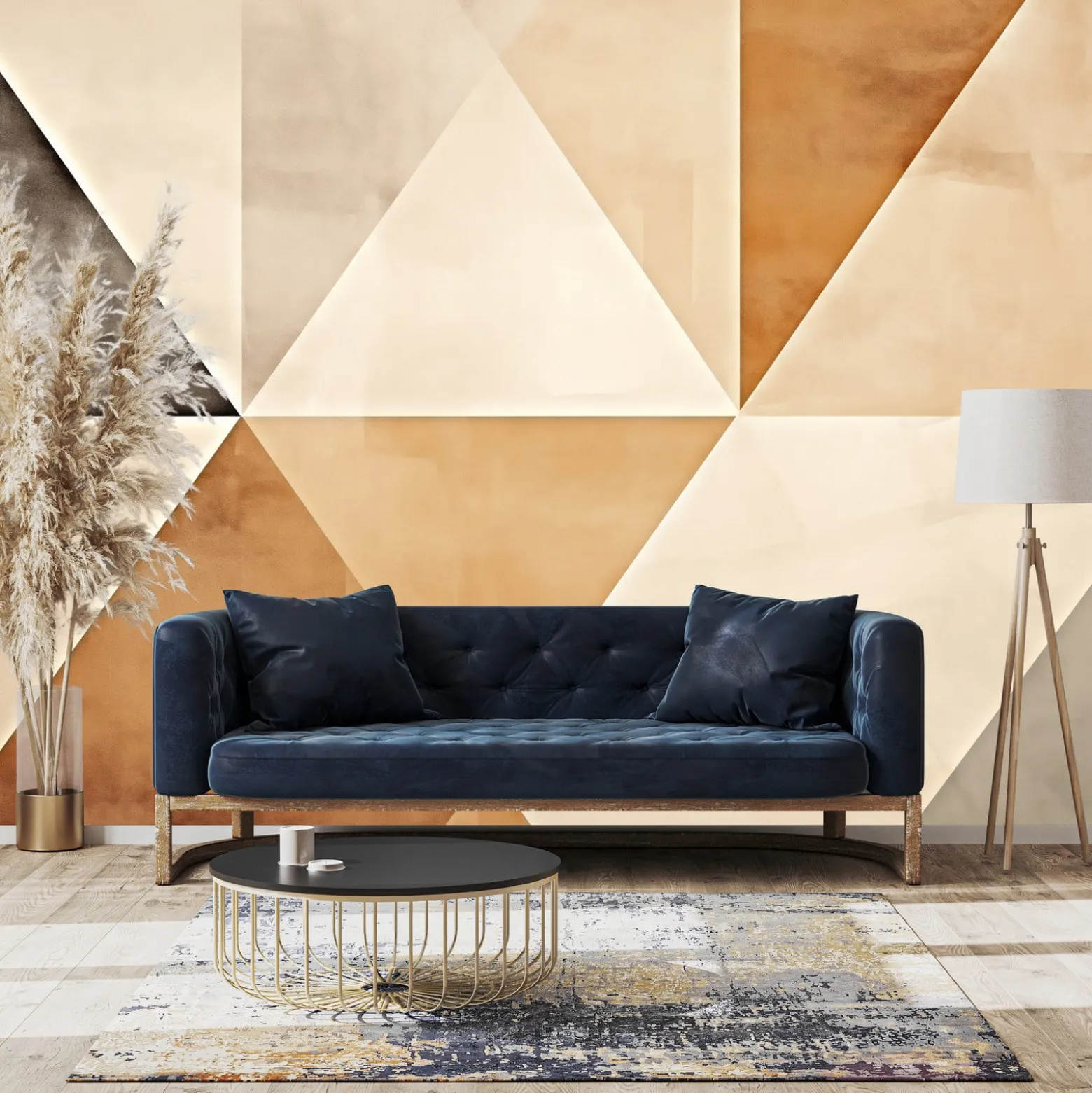 Fototapeta Minimalistyczne Trójkąty Styl Boho 460x300cm