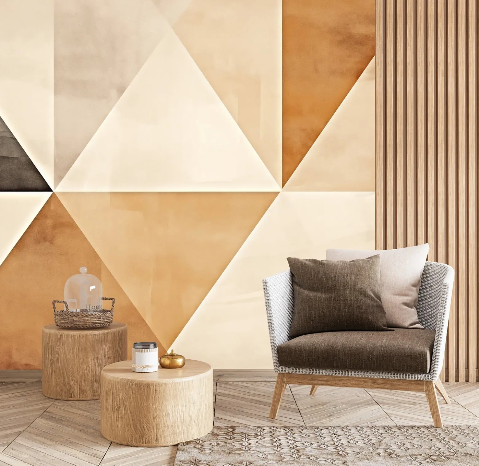 Fototapeta Minimalistyczne Trójkąty Styl Boho 460x300cm
