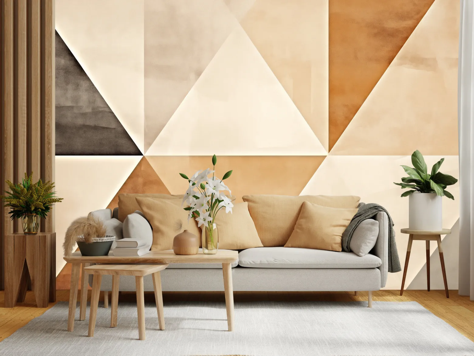 Fototapeta Minimalistyczne Trójkąty Styl Boho 460x300cm