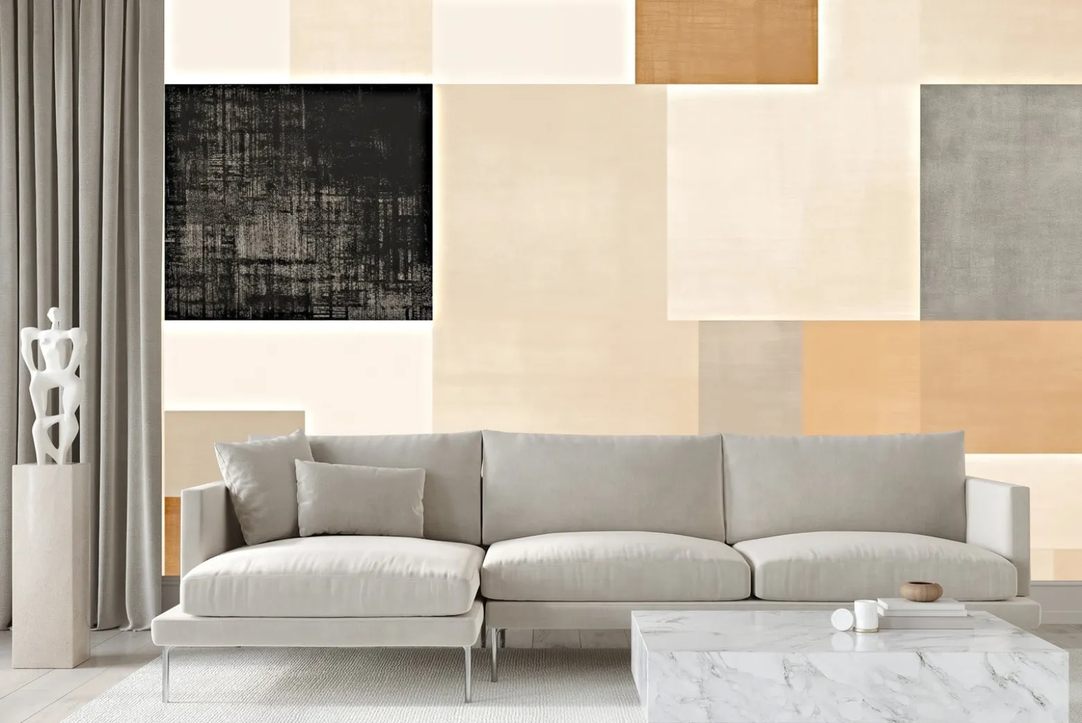 Fototapeta Minimalistyczne Tło W Stylu Japandi 90x60cm