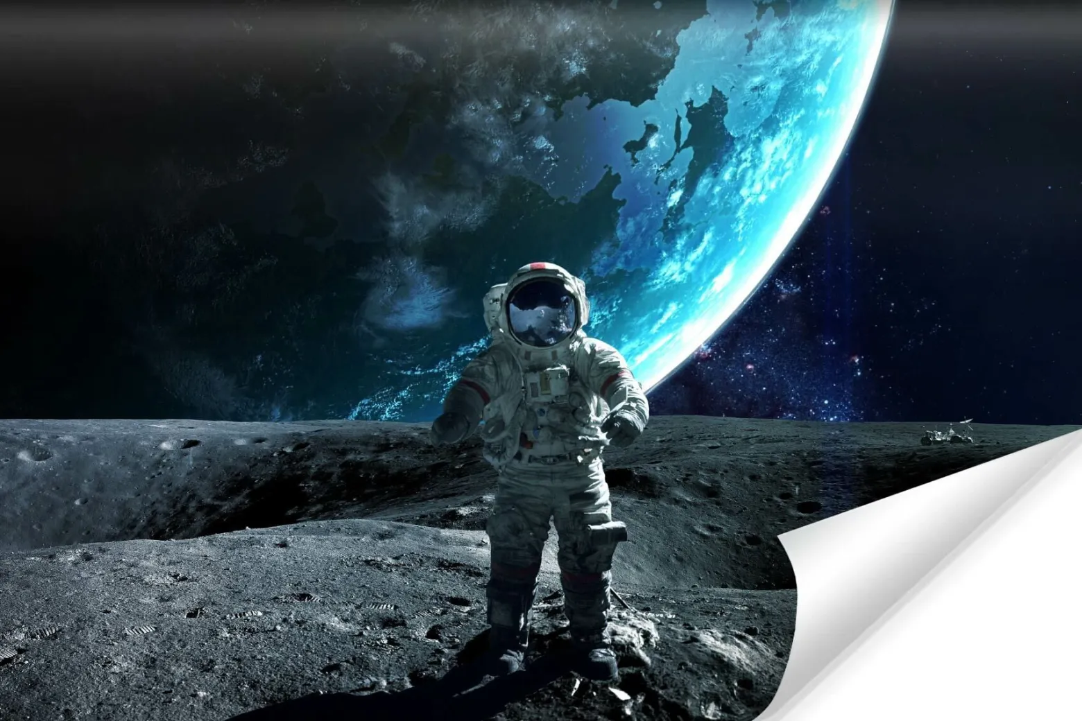 Fototapeta Młodzieżowa Astronauta na Księżycu 90x60cm