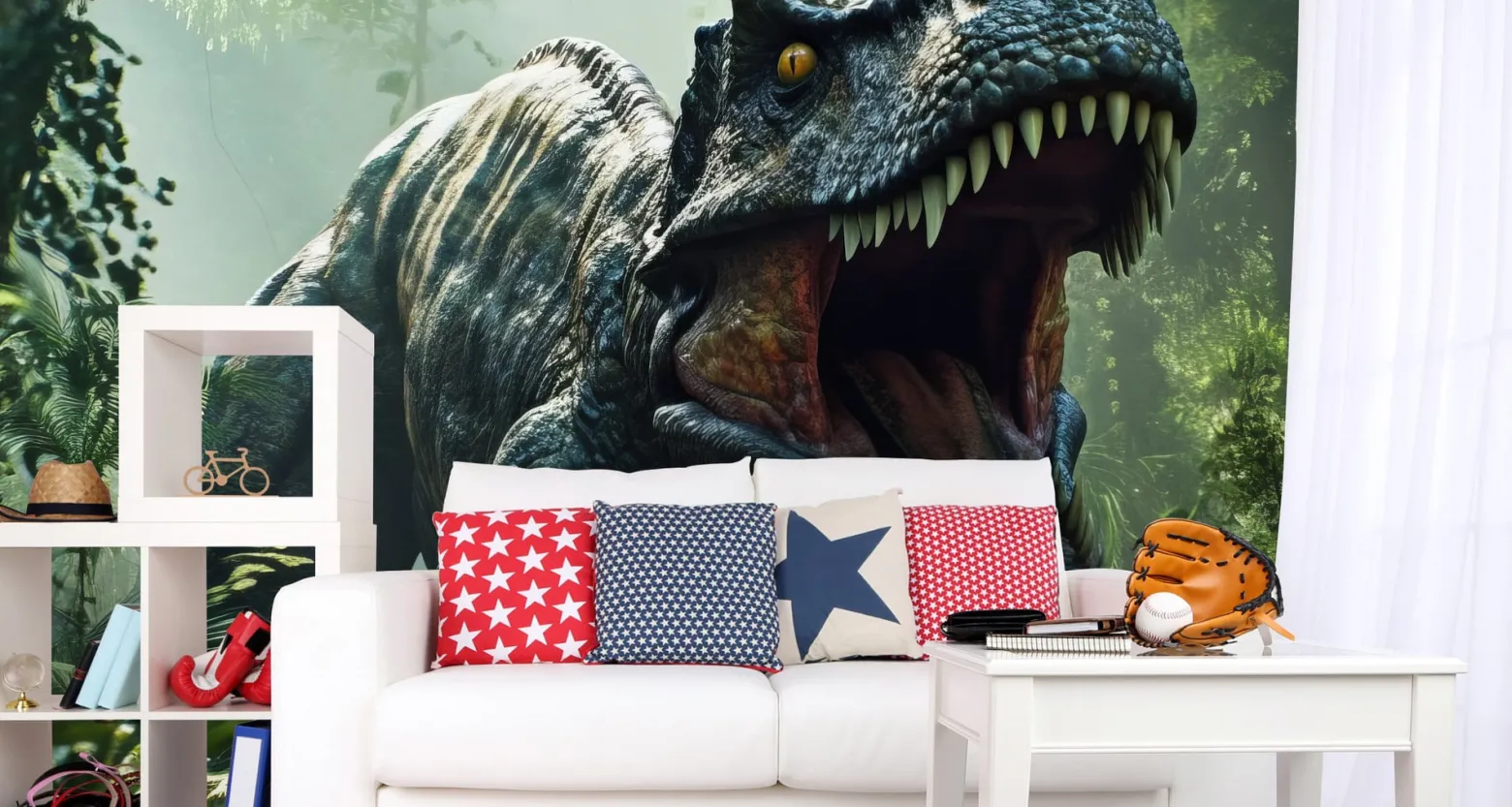 Fototapeta Młodzieżowa Niebezpieczny Dinozaur 3D 90x60cm