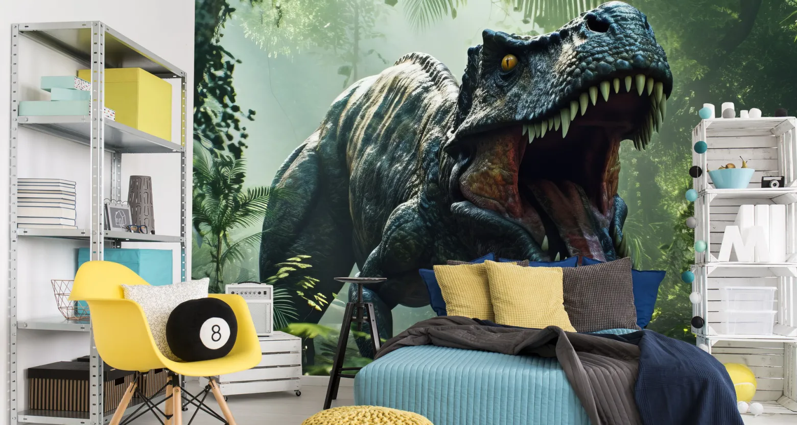 Fototapeta Młodzieżowa Niebezpieczny Dinozaur 3D 90x60cm