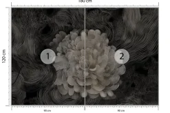 Fototapeta Monochromatyczna Kwiatowa Abstrakcja 180x120cm
